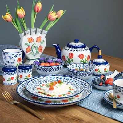 Heinen Delfts Blauw – Becher Orange tulp – Bild 2