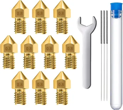 Obrázek produktu pro MMOBIEL 10 extrudér pro 3D tiskárny s tryskami 0,8 mm mosaz MK8 pro Creality série Ender