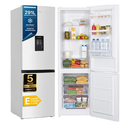 Productafbeelding van Heinner HCNF-HM291INVWDE++ Koel- en vriescombinatie, 291 liter, No Frost, Inverter, waterdispenser, wit