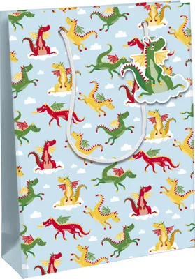 Produktbild von Clairefontaine 6x Drachen, Geschenktasche L 26,5x14x33cm Mehrfarbig 32475-2C