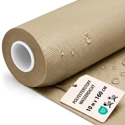 Produktbild von Markisenstoff Meterware Polyester Stoff wasserabweisend 10 m x 160 cm Beige