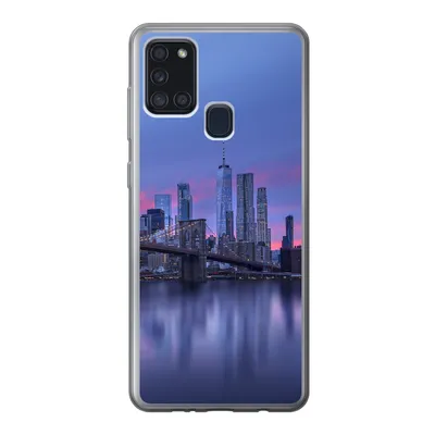 Produktbild von MuchoWow® Handyhülle Schutzhülle Hülle für Samsung Galaxy A21s New York - Wasser - Brücke Silikon Softcase Handy Hülle - Hartschale