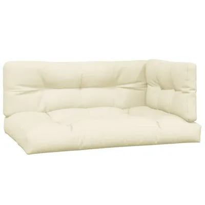 Immagine prodotto di vidaXL Cuscino Pallet 3 pezzi in tessuto crema