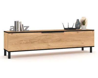 Produktbild von Fernsehschrank TV-Lowboard SIMPLY STEHEND Craft Eiche mit schwarzem Rand/Craft Eiche 160cm