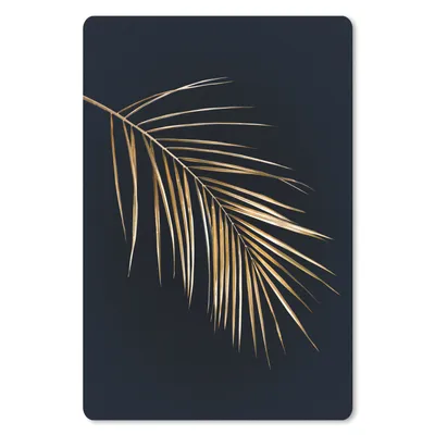 Produktbild von MuchoWow® Mauspad Mousepad Farn - Gold - Schwarz 18x27 cm - Mousepads - Maus Mat - Pad - Mausunterlage