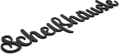 Produktbild von Zwayve Scheißhäusle Türschild WC Toiletten Klo 3D Schriftzüge Gästetoilette Toilettenschild Selbstklebend Schwarz