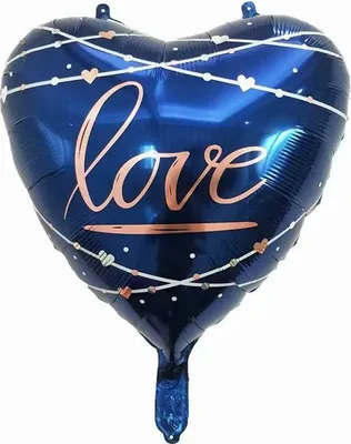 Obrázok produktu pre Fóliový balón lásky tmavomodrý 56x53cm