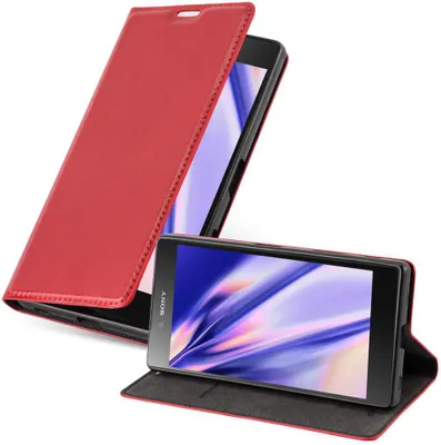 Obrázek produktu pro Cadorabo Case for Sony Xperia Z5 Protective Case in Red Pouzdro na mobilní telefon s magnetickým zavíráním