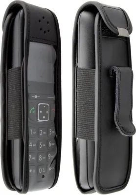 Immagine prodotto di caseroxx custodia in pelle con clip da cintura compatibile con Gigaset AS690 in vera pelle, custodia con clip da cintura e finestra di visualizzazione