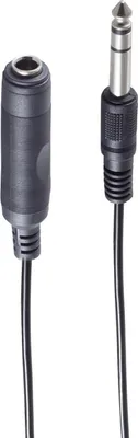 Produktbild von shiverpeaks BS30335, 6.35mm, Männlich, 6.35mm, Weiblich, 5 m, Schwarz