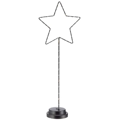 Produktbild von Cepewa LED Stern Weihnachtsstern Metall 51 cm warmweiß schwarz