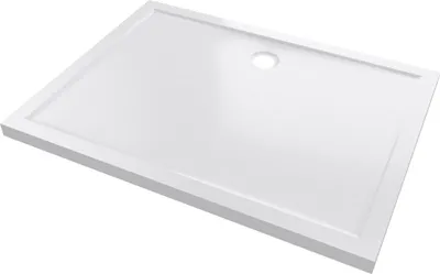 Image de Receveur De Douche A Poser Extra-Plat Acrylique Blanc Rectangle -120X90Cm