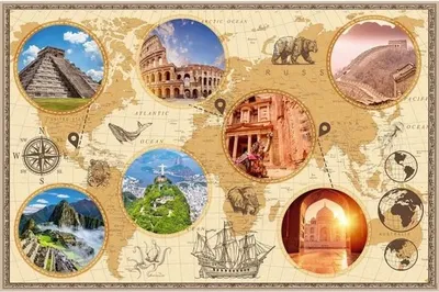 Produktbild von Puzzle 3000 Teile, Merveilles du Monde Moderne, 121 x 80 cm, Nathan, Mindestalter 15 Jahre