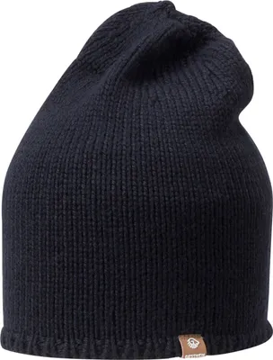 Giesswein Unisex Longbeanie Hohloh mit Rippmuster aus Wolle in blau