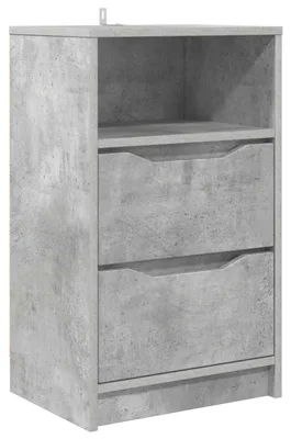 Imagen del producto de Mesita de Noche Gris Hormigón 40 x 30 x 67 cm