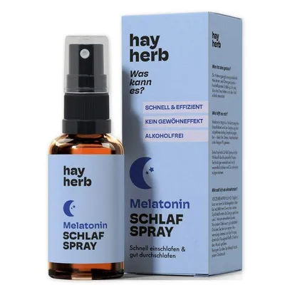 Produktbild von hay herb | Melatonin Schlafspray – schneller einschlafen, vegan & alkoholfrei
