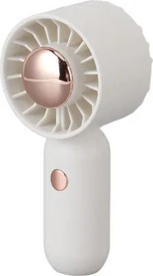 Imagen del producto de Ventilador portátil de mano, ideal para exteriores, con carga USB, pequeño, de bolsillo y para escritorio, perfecto para estudiantes. Color: blanco