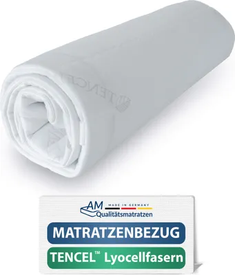 Produktbild von AM Qualitätsmatratzen | Hochwertiger Lyocell Matratzenbezug | 200x220x21 cm | Matratzenschoner | Ersatzbezug | 200/220 | 21 cm Höhe