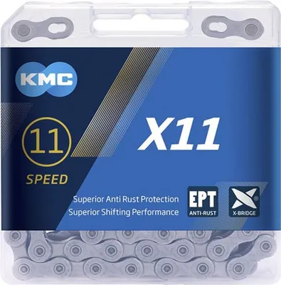 Obrázok produktu pre 11-rýchlostný reťaz KMC X11 EPT, 118 článkov – tmavostříbrná