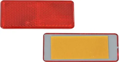 Produktbild von 12 x Rückstrahler - Reflektor - Kleben - 90 x 40 mm - Rot - Prüfzeichen