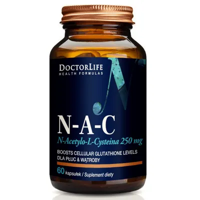 Obrázek produktu pro Doctor Life N-A-C n-acetylo-l-cysteina 250mg, 60 kapsułek