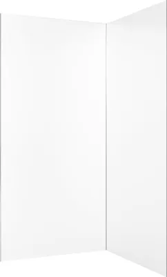 Image de Lot de 2 Panneaux Muraux Aluminium Blanc 90+120 x 210 cm avec Profilés Chrome - WALL'IT