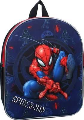 Produktbild von Spiderman 3D Rucksack Schulrucksack mit großem Hauptfach und verstellbaren Schultergurten