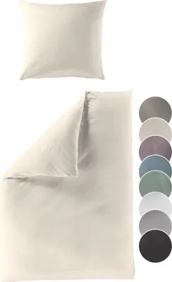 Produktbild von liebling - Satin Bettwäsche, natur, 1 x Bettbezug 155 x 220 cm + 1 x Kissenbezug 40 x 80 aus 100% seidig weicher Baumwolle