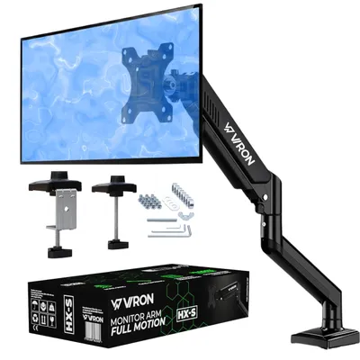 Produktbild von VIRON Monitorhalterung HX-S, 13-42 Zoll, bis 9kg, VESA 75/100, höhenverstellbar & Pivot