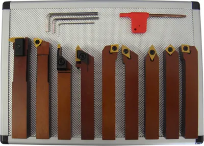 Produktbild von PAULIMOT Drehmeißel-Set mit Wendeplatten, 16 mm, 9-teilig