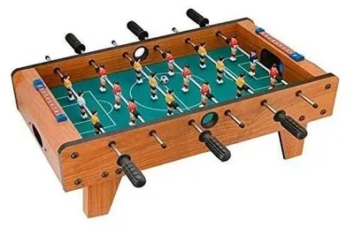 Productafbeelding van Tafelvoetbal - Kicktafel - 69 x 36,5 x 23 cm - Bruin en groen