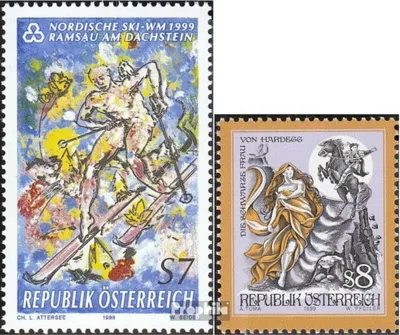 Produktbild von Briefmarken Österreich 1999 Mi 2272,2273 (kompl.Ausg.) postfrisch Nord. Ski-WM