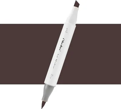Image de Pinceau et ciseau double face OHUHU, WG9 Gris chaud 9