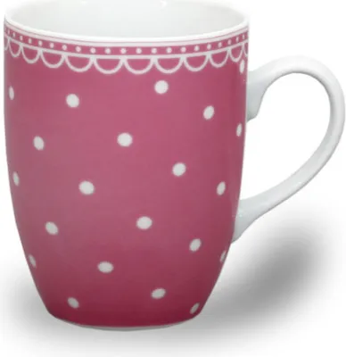 Produktbild von Eva, Porzellanbecher, 0,37 l, rosa Punkte, Thun 1794