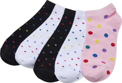 Immagine prodotto di Urban Classics TB6505 | Calzini senza chiusura Rainbow Dots 5-Pack - Colore: bianco/nero/rosa ibisco - Taglia: 47-50