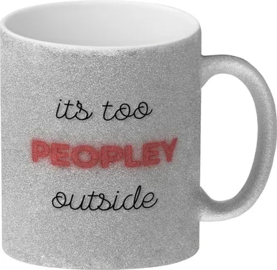 Produktbild von it's too peopley outside Glitzer-Glitzer-Kaffeebecher