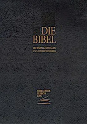 Image de Schlachter 2000 Bibel - Standardausgabe (Kalbsleder, Goldschnitt, mit Reißverschluss, schwarz)