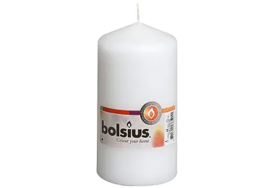 Image de Bougie ronde 13x6,8cm blanc