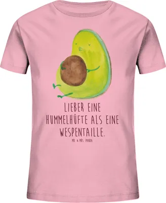 Produktbild von Mr. & Mrs. Panda Kleinkinder T-Shirt Avocado Pfeifen 5-6 Jahre (110/116) - Baumwolle Pink - Geschenk, Teenager, Schwanger, Baumwoll Kinder, Baumwollshirt, Diät, Kindershirt
