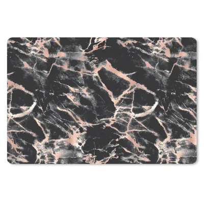 Produktbild von MuchoWow® Schreibtischunterlage Roségold - Marmor - Muster - Schwarz 60x40 cm - XXL Mauspad - Großes Mauspad