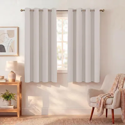 Image de Rideaux occultants pour l'intérieur - Avec œillets - Lot de 2 - Rideaux thermiques pour salon et chambre - Style moderne pour salon
