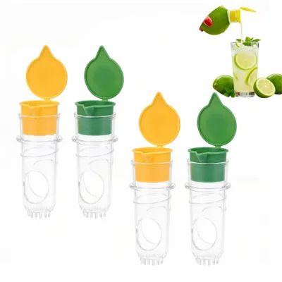 Zitruspresse Handpresse Set 4 Stück Gelb Grün