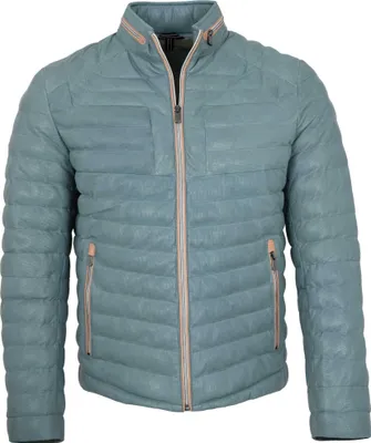 Produktbild von Milestone - Herren Lederjacke Steppjacke Lammnappa aqua : 58