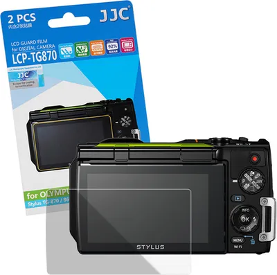 Produktbild von JJC Hochwertiger Displayschutz Screen Protector aus gehärtetem PET, Kompatibel mit Olympus TG-870 und 860