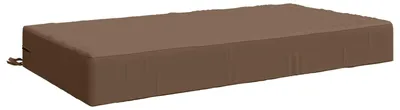 Image de Coussin de sol SOEST, 100 % polyester, couleur taupe, dimensions : 120 x 60 x 15 cm