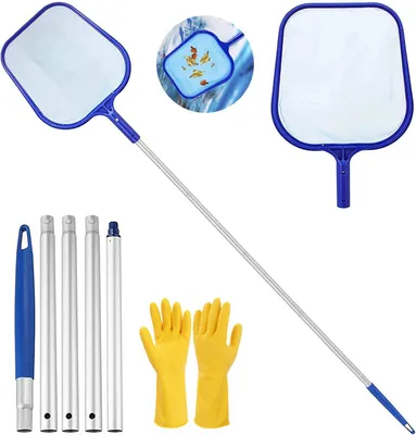 Immagine prodotto di Retino per la pulizia della piscina con asta telescopica in alluminio, 122 cm