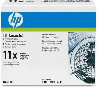 Produktbild von HP Tonerpatrone - Doppelpack - Q6511XD - No.11X - schwarz - je 12.000Seiten
