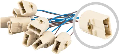 Produktbild von 10 Stück Fassung G9 SOCKEL G9 - schmale Bauform Hochvolt Keramik 190-230V Halogen-Fassung G9