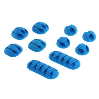 Produktbild von OTB Kabelmanagement - Kabelclips / Kabelhalter - 10er Set blau