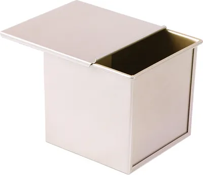 Produktbild von CANDeal Für 450g Teig Toast Brot Backform Gebäck Kuchen Brotbackform Mold Backform mit Deckel(Gold-Quadrat-Glatt)